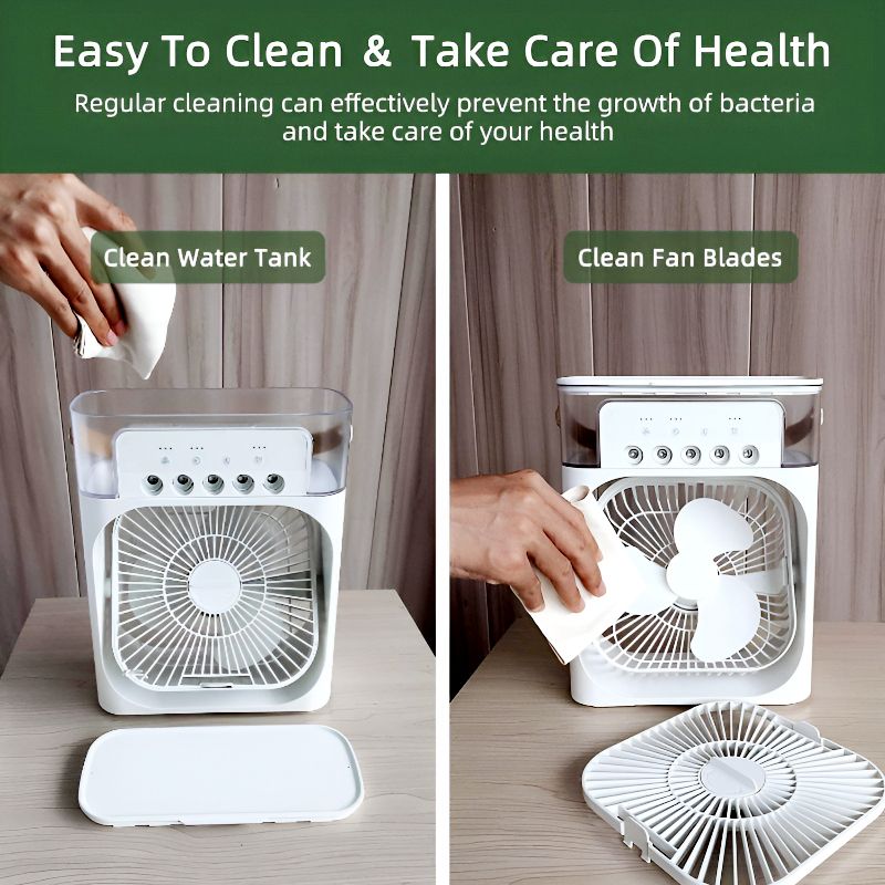 10 inch Portable Air Conditioner Fan Usb Electric Fan With Led Night Light